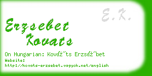 erzsebet kovats business card